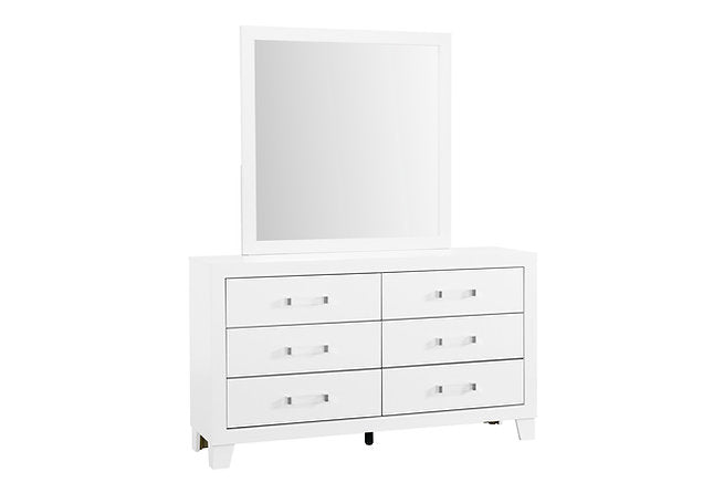 Lucia-White Dresser & Mirror
