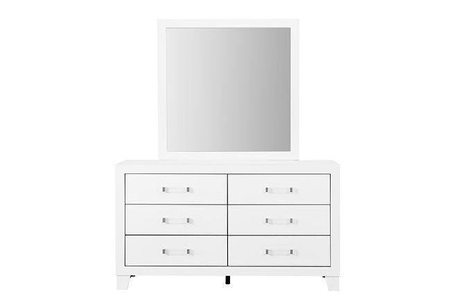 Lucia-White Dresser & Mirror
