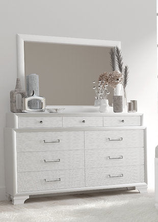 Jordyn (White) Dresser & Mirror