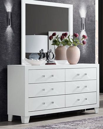 Lucia-White Dresser & Mirror