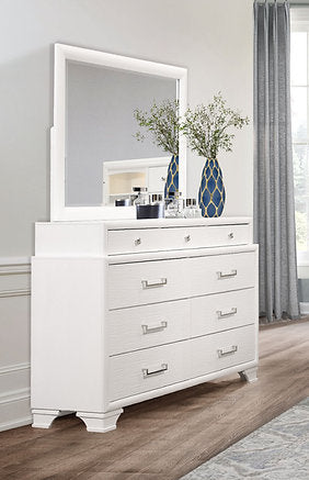 Jordyn (White) Dresser & Mirror