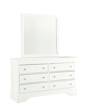 Pompei (White) Dresser & Mirror