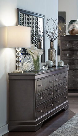 Pompei (Grey) Dresser & Mirror